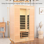 Infrared Saunas for Home 1 Person Indoor Sauna,Dry Sauna for Home Low Emf Infrared Sauna 1500W Indoor Saunas for The HomeTraditional Sauna,Room:72.83 * 43.11 * 35.35Inch