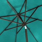 EliteShade USA 10-Year-Non-Fading 9Ft Market Umbrella Patio Umbrella Outdoor Table Umbrella with Ventilation, Teal