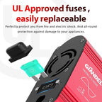 300Watt Pure Sine Wave Power Inverter for Car with PD30W Type C and QC 3.0 USB Car Converter Adapter with Dual USB Ports for Smartphones Laptops Tablets Starlink