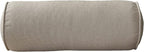 Indoor/Outdoor Bolster Pillows, 16x6 inches Solid Round Lumbar Cylinder Throw Pillows for Outdoor Furnitures, Set of 2, Beige