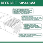 585416MA 585416 1/2" x 38" Snow Blowers Auger Drive Belt Replace Cub Cadet MTD White Outdoor Murray Craftsman 585416 754-0275 954-0275 954-0282(2 Pack)