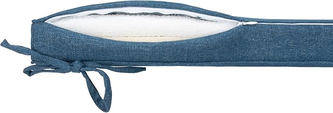 Magpie Fabrics Indoor Outdoor Waterproof Square Chair Cushion, 18" x 18" x 2.5", 2 Pack, Water Resistant Seat Cushions, for Patio Garden Office, Dark Blue