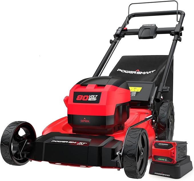 Powersmart 80V 21" Brushless Cordless Lawn Mower (Push) Battery Lawn Mower with 6.0Ah Battery and Charger