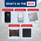 TopMaster Foldable Sauna Infrared, Portable Sauna for Home, Sauna Tent Sauna Box, Indoor Portable Sauna, Zip Up Sauna Room with 1300W Power, Max 140°F Sauna, Black