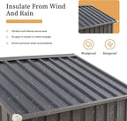 Vongrasig 6x4 FT Outdoor Storage Shed, Metal Garden Shed Clearance with Window and Lockable Door, All-Weather Sloping Roof Tool Shed for Backyard, Patio, Grey