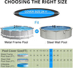 QH.HOME 21 Ft Round Winter Pool Cover with Fast Tightening Patented Ratchet,Pool Covers for Above Ground Pools, One-Piece Tear Resistant Swimming Pool Cover Protector with Upgraded Ultimate Windproof