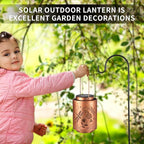Solar Outdoor Lanterns, Dragonfly Garden Decor LED Light Hanging Waterproof Solar Lantern Birthday Gifts for Women Mon Grandma Sunflower Solar Lights Outdoor Decoration for Patio