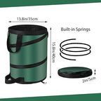 Camping Trash Can, Pop Up Trash Can/Recycle Bin, Foldable Garbage Can Camping for Gardening, Camping and Home Storage Etc(green10gallons)