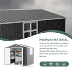 8x6 FT Metal Storage Shed with Window,Outdoor Storage Building,Large Backyard Sheds,Waterproof Outside Storage Sheds