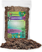 Organic Assorted Foliage Soil Mix by Gardenera - Specially Formulated for Nurturing Varied Foliage Displays - 2 Quart