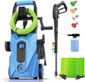 2025 New 5000PSI Pressure Cleaner, Power Cleaner with 33FT Resistant Extension Hose and 4 Nozzles, Compatible with Undercarriage Cleaners, Professional Powerwashers for Home/Car(Blue)