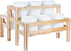 Greenes Fence Two-Tiers Nine Bucket Elevated Cedar Wood Garden Frame, 43 in. x 43 in. x 30 in. - Made in USA with North American Cedar
