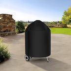 SunPatio Heavy Duty Waterproof Grill Cover Compatible for Weber, Big Green Egg, Char-Broil 22 Inch Charcoal Kettle Grills, Outdoor FadeStop BBQ Cover, Compared to Weber 7150, 27.5" Dia x 38" H