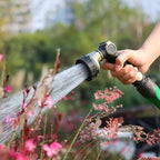RESTMO Heavy Duty Hose Nozzle, Metal Garden Water Hose Sprayer with 7 Watering Patterns, Thumb Control, On Off Valve, High Pressure Nozzle Sprayer for Watering Plants, Car and Pet Washing, Bronze