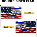 Vintage American America Usa Israel Israeli Flags For Outside Yard 3x5 Ft Double Sided Printed 100d Polyester Lightweight Garden Welcome Outdoor Banner Brass Grommets