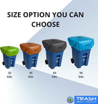 Trash Can Cover Biodegradable Odor Eliminating Bag with Elastic Band Lemon Scented Durable Chemical Free 45 Gallon 3 Pack