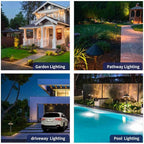 Gardenreet Black Brass Low Voltage Pathway Lights Kit(8 Pack) 12V LED with 150W Low Voltage Transformer and Mechanical Timer and 100 Feet Wire and 40Pack Connectors for Outdoor House Garden Sideway