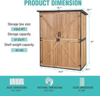 Sheds & Outdoor Storage,Large Garden Shed with Metal Frame Structure and Adjustable Shelves,Bike Storage Tool Cabinet Box for Backyard Garden Patio Lawn (Brown)