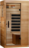 DYNAMIC SAUNAS Elite 1 Person Compact Ultra Low EMF FAR Infrared Sauna with Red Light Therapy & Bluetooth Speakers - Personal Indoor for Home & Gym
