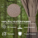 BPS 12' x 14' Gazebo Curtain Privacy 4-Panel Sidewall Outdoor Replacement Shade (Only Curtain)