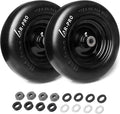 AR-PRO (2-Pack) 11x4.00-5 Flat Free Tire and Wheel, Universal 11x4-5 Solid Smooth Tractor Turf Tire with Rim, 3.4" Centered Hub and 3/4" & 5/8" Bushing, For Zero Turn Mowers and Riding Lawn Mower