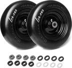 AR-PRO (2-Pack) 11x4.00-5 Flat Free Tire and Wheel, Universal 11x4-5 Solid Smooth Tractor Turf Tire with Rim, 3.4" Centered Hub and 3/4" & 5/8" Bushing, For Zero Turn Mowers and Riding Lawn Mower