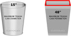 Plasticplace 12-16 Gallon Trash Bags │ 1.0 Mil │ Green Garbage Can Liners │ 24” x 31” (250 Count), W14LDG