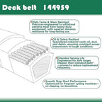 144959 1/2" x 95"Deck Belt 42 Inch fit for Craftsman AYP Husqvarna 144959 532144959, 144959D, 24690, 531300766, 21547027, 21547082, 21547188 DYT4000 LT3000, DLT3000 T2000 YTH180
