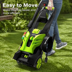 Pressure Washer, Power Washer with 4 Nozzles and Foam Cannon, High Pressure Cleaning Machine for Cars, Driveways, Fences, Patios, Home Cleaning, Green