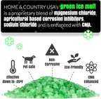 Ice and Snow Melt 8 lb Bag CMA Blended Magnesium Chloride Ice Melter Effective Snow and Ice Removal Effective Below Zero Degrees (Green)