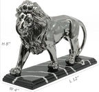Lukitas Lion Sculpture Decor - Animal Figurine Decorative Ornament for Living Room Office, or Shelf, Collectible Gifts for Lion Lover, Resin