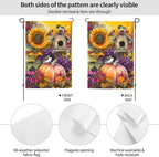 Fall Thanksgiving Pumpkin Garden Flag Vertical Double Sided Outdoor Yard Flags 12.5x18 Inch Burlap Banners for House Lawn