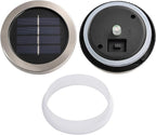 Cooo 2 Pack Solar Lantern Outdoor Waterproof Iridescent Crackle Glass with 215% Larger Solar Panel, Stainless Steel Lid – Rainbow Glass Hanging Light with Cool White LED for Garden Patio Table