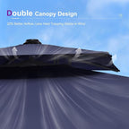 PURPLE LEAF 10' X 13' Cantilever Umbrella with Base - Large Rectangle Deck Umbrella for Garden, Backyard, Pool