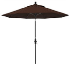 California Umbrella 9' Round Aluminum Pole Fiberglass Rib Market Umbrella, Crank Lift, Collar Tilt, Black Pole, Sunbrella Spectrum Mist
