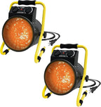 EAGLE PEAK 1500W Greenhouse Heater, Suitable for Greenhouse, Grow Tent, Garage, Cellar, and RV Use, Water Resistant IPX 4 Rated, Overheat Protection, Radiant Heating, 2 Pack, Black