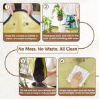 LASZOLA 45 pcs Repotting Set with Potting Mat Tiny Tools for Indoor Plants Succulents, Gardening Bag Kit with Waterproof Tray and Mini Tools, Ideal for Soil Replacement Seedling Transplanting, Yellow