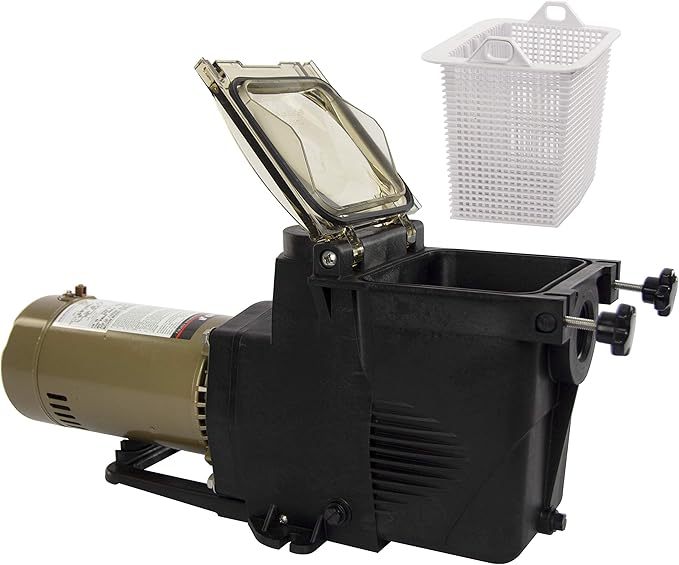 Rx Clear Ultimate Niagara 1.5 HP Pool Pump for Inground Swimming Pools | 48 or 56 Frame | 115/230 Volt | 8.5/4.3 Amps | Corrosion Proof | Large See-Through Strainer Cover