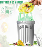 8-10 Gallon Compostable Trash Bags, 120 Count, Compost Bags Kitchen Trash Bags with Handle, Sturdy Biodegradable Garbage Bags Food Scrap Waste Bags, ASTM D6400, US BPI Certified