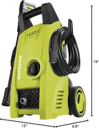 Sun Joe SPX1000 11.5-Amp Electric Pressure Washer, Green
