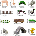 Cayway 83 PCS Fairy Garden Accessories Outdoor, Mixed Model Trees for DIY Craft Garden Decoration, SB-S571