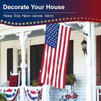 3x5 American Flag Outdoor Heavy Duty,3by 5 American Flag,US Flag,3' x 5' America Flag,America Flags For Outside 3x5,Embroidered USA Flags 3x 5,Long Lasting 3 by 5 Best High Wind all Weather US Flags