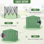 10X10 FT Pop Up Greenhouse,Greenhouse for Outdoors, Portable Walk-in Greenhouses with Roll-Up Zipper Door, PE Cover Greenhouses for Garden and Backyard, Easy Setup