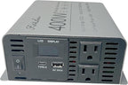 Pure sine Wave Inverter DC 12V Input and AC 110V Output with LCD Display, USB Output Port, Type-C Output Port (400W)