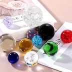 uxcell 30mm/1.2" Crystal Sphere Ball Ice Cracked Glass Solid Decorative Sphere Crystal Ball Prop Ornament for Feng Shui Divination Fortune Telling Tabletop Fountain Decoration, Clear