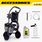 Aceup Energy 3400 PSI Gas Pressure Washer Gas Power Washer 2.6 GPM 212cc 1L Foam Cannon 4 Nozzles for Garden, Cars, Homes, Fences