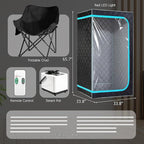 Portable Steam Saunas,Full Body Steam Sauna Box with 3L Steamer Pots for Home Spa,Sauna Tents 16 Levels 99 Minutes with Remote Control,Foldable Chair 33.8''x 33.8''x 65.74''