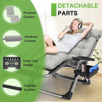 ZENPETIO 29In XL Zero Gravity Chair w/Cushion, Zero Gravity Recliner Lounge Chair for Indoor and Outdoor, Reclining Camping Chair for Lawn, Anti Gravity Chair with Cup Holder and Footrest, 440LBS
