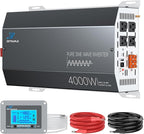 48V 4000 Watt Pure Sine Wave Inverter 48V DC to 110V 120V AC Converter,8000W Peak Power Inverter with 4 AC Outlets,USB Port,Type-C,Remote Control LCD Display for Truck,RV,Vehicles,Solar Off-Grid