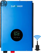 ZLPOWER 8000W 48V Off-Grid Inverter Charger, Peak Power 24000W for 20s, 240V AC Input, 120/240V Split Phase Output, Pure Sine Wave, UL1741 Certified, Built-in 2 MPPT Low Frequency for Solar System